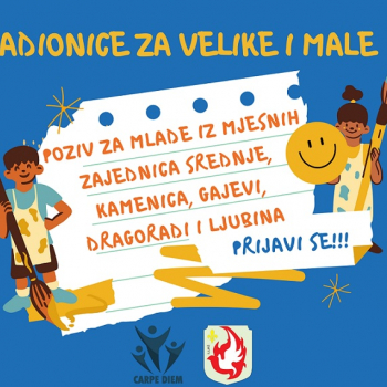 Poziv za mlade iz mjesnih zajednica Srednje, Kamenica, Gajevi, Dragoradi i Ljubina